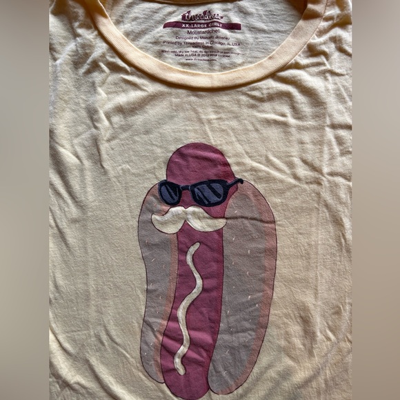 Threadless “Moustardche” Girly Shirt XXL - Picture 4 of 4